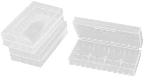חדש לון0167 3 יחידות תיבת אחסון סוללות פלסטיק שקופה עם חריץ תופס עבור 2 סוללות 18650/4 16340(3 יחידות