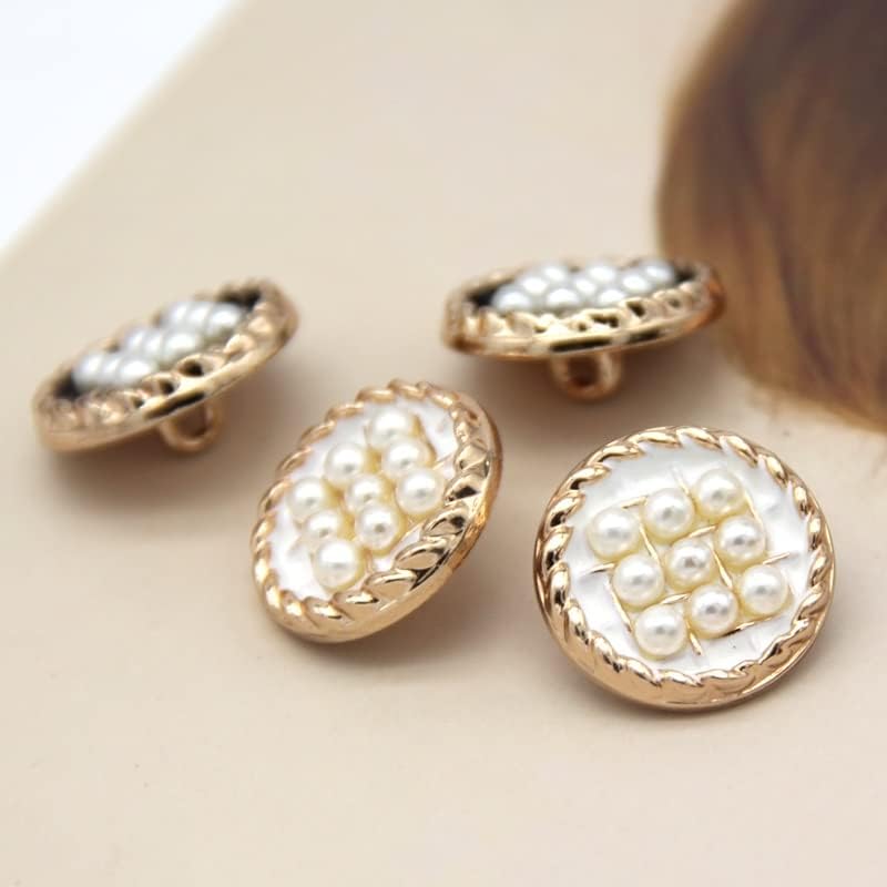 Jkuywx 23 ממ עגול זהב עגול כפתורי תכשיטים לתכשיטים לעיצוב בגדים קרדיגן דקורטיבי מלאכת DIY אביזרי תפירה