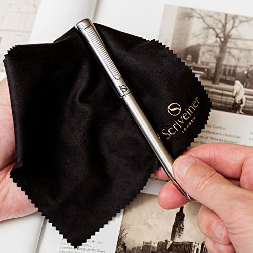 עט כדורי נירוסטה סקריווינר-עט יוקרה מהמם בגימור נירוסטה, מילוי שחור של שמידט, ערכת המתנה הטובה ביותר לעט