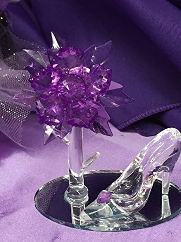 10 פרח אקרילי סגול עם נעלי עקב גבוהות לטובת מקלחת כלות יום הולדת יום הולדת מתנה