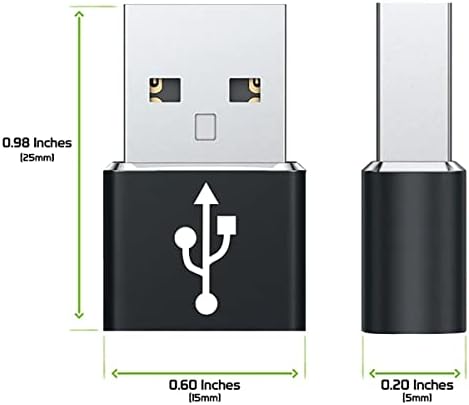 USB-C נקבה ל- USB מתאם מהיר זכר התואם ל- Dell XPS 14Z-L212X עבור מטען, סנכרון, מכשירי OTG כמו