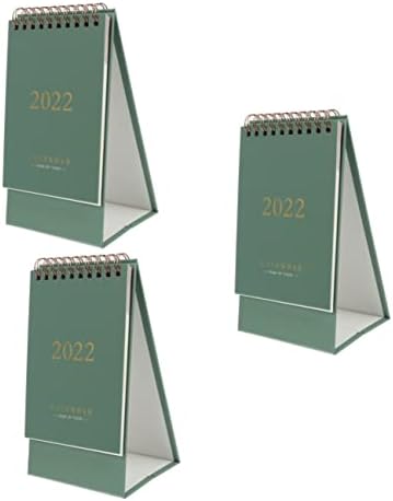 Tofficu 3 PCS 2022 לוח שולחן עבודה עיצוב צבעוני עיצוב קישוט מיניטור למשרד לחודש שולחן לוח שנה לוח שנה לוח