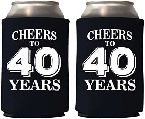 Veracco Cheers עד 40 שנה מתנה ליום הולדת ארבעים וארבעים ומסיבות נהדרים קישוטי קישודים יכולים Coolie Holder