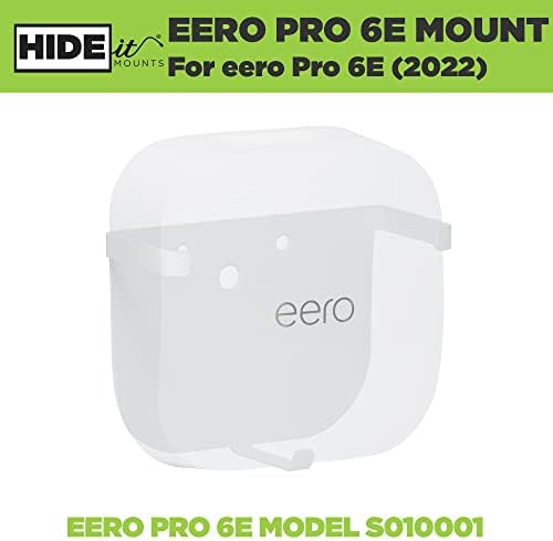 HideIt Mounts EPRO 6E קיר הר עבור Eero Pro 6e Wi -Fi נתב - חברה אמריקאית - הר הקיר פלדה תואם ל- Eero Pro 6E -