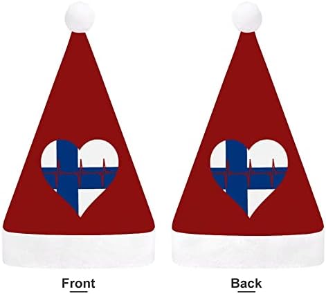 אהבת פינלנד פעימות לב חג המולד כובעי בתפזורת מבוגרים כובעי חג המולד כובע לחגים חג המולד ספקי צד