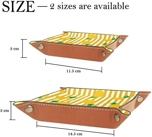 פסים דפוס פירות מארגן שולחן מגש פירות מארגן עור תכשיטים מפתח תכשיטים מפתח קופסת מגש יהירות לגברים ונשים