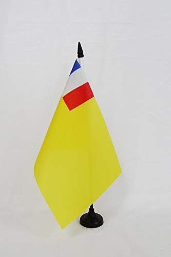 דגל AZ צרפתית אינדוצינה 1887-1954 דגל שולחן 5 '' x 8 '' - דגל שולחן הודו -סין צרפתי 21 x 14 סמ - מקל