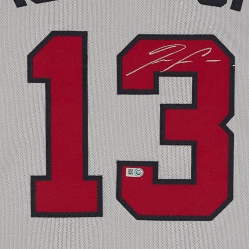 רונלד אקונה ג'וניור אטלנטה ברייבס חתימה אפור נייקי ג'רזי אותנטי - גופיות MLB עם חתימה