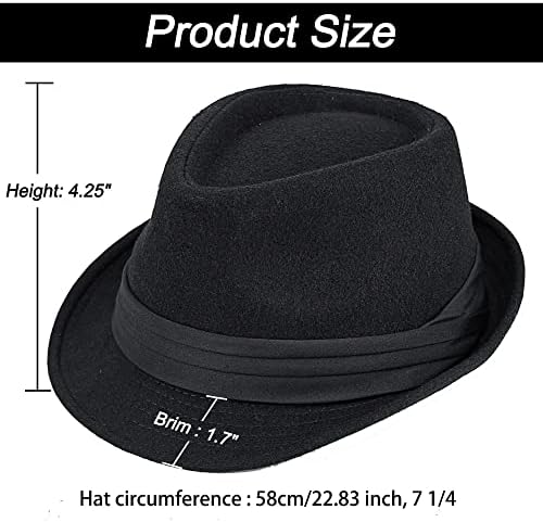 גברים של מנהטן מובנה טרילבי כובע עם להקה, גנגסטר בציר 1920 גטסבי כובע ג ' אז כובע עבור רבותיי
