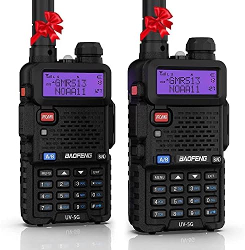 רדיו Baofeng UV-5X GMRS, טוקי טווח ארוך טוקי נטענים, רדיו דו כיווני עם מקלט מזג אוויר של NOAA וסריקה,