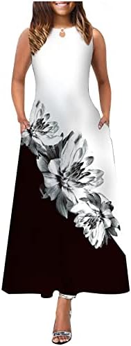 שמלות Dopocq לנשים 2023 הדפסת קיץ מזדמנת שמלות שולי גדול