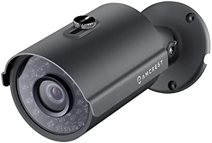 Amcrest Full HD 1080p Bullet מצלמת אבטחה חיצונית, 2 מגה-פיקסל, ראיית לילה 98ft, בית מתכת, עדשת