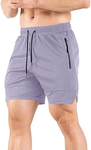 מכנסיים קצרים של המותניים האלסטיים של גברים מגברים כושר ספורט גברים וריצה מכנסיים קצרים משובחים