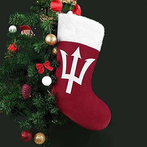 דגל ברבדוס אדום גרבי חג חג המולד קישוטי הבית של עץ חג המולד גרביים תלויים
