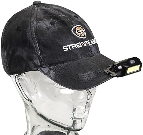Streamlight 61702 Bandit 180-Lumen נטען פנס LED פנס עם כבל USB, קליפ כובע ופנס אלסטי, LED לבן, שחור