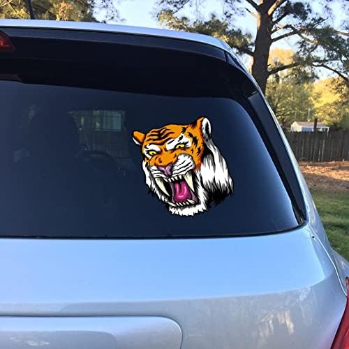 קריקטורה תקציר מופשט מצולע טייגר אווטאר חמוד חלון מכונית מדבקות ויניל פגוש מדבקה מדבקה חתוכה