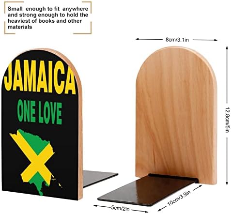 ג ' מייקה דגל מפת אחד אהבה מודפס עץ ספר מסתיים ללא החלקה דקור סוף ספרים קטן עבור משרד בית 1 זוג