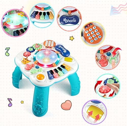 באקו תינוק צעצועים, פעילות שולחן עבור תינוק 6 כדי 12-18 חודשים, למידה מוסיקלי פעוט צעצועי 1 2 3