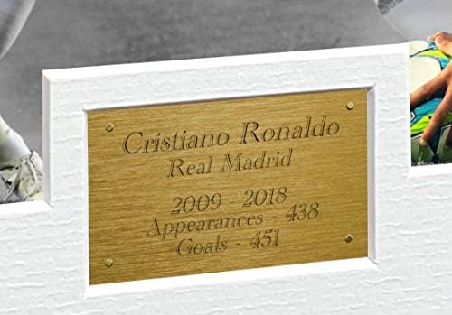 12 על 8 א4 כריסטיאנו רונאלדו ריאל מדריד חגיגה עם חתימה תמונה צילום תמונה מסגרת כדורגל כדורגל פוסטר מתנה