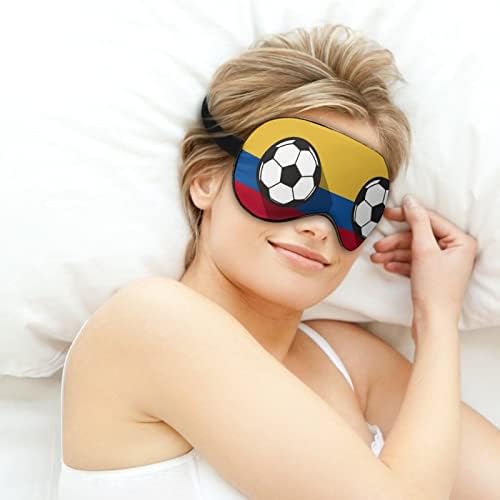 דגל כדורגל של קולומביה דגל כדורגל מודפס מסיכת עיניים שינה כיסוי עיניים רך עם עיניים עם רצועה מתכווננת לילה
