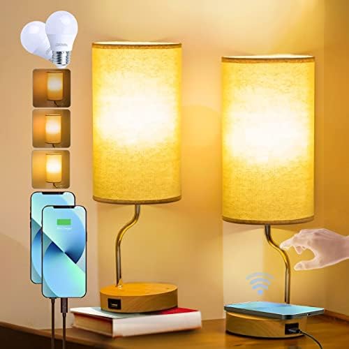 Unfusne RGB צבע מנורת פטריות, מנורת שולחן אור חכמה של אור הסביבה עם בקרת אפליקציות, אור לילה לחדר ילדים, משתלה,