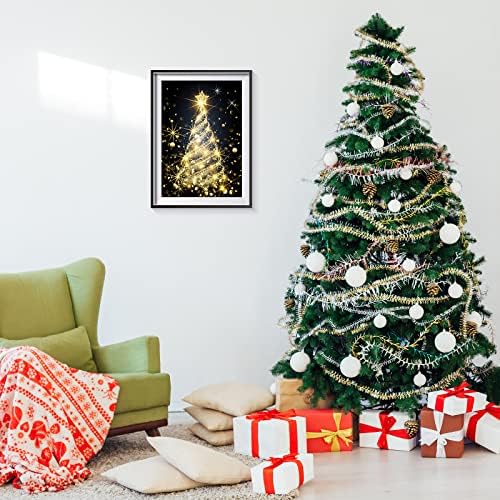 עץ חג המולד ערכות ציור אמנות יהלום למבוגרים לחג המולד מקדחה מלאה נקודות יהלומים ציורים למתחילים, צבע