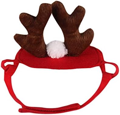 AMOSFUN COSPLAY תחפושת לחיות מחמד איילים איילים קרניים כלב כלב חג המולד להקת שיער לבגדי ראש לכלב חתול
