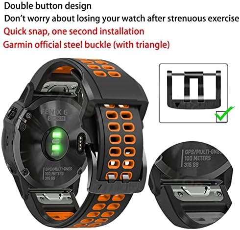 Haodee Silicone רצועות שעון חכמות עבור Garmin Fenix ​​7 6 6Pro 5 5 Plus 935 945 S60 S62 צמיד QuickFit