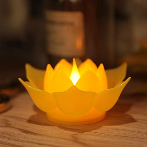 Romingo 7 חבילה Lotus Led נרות צפים סוללות נרות