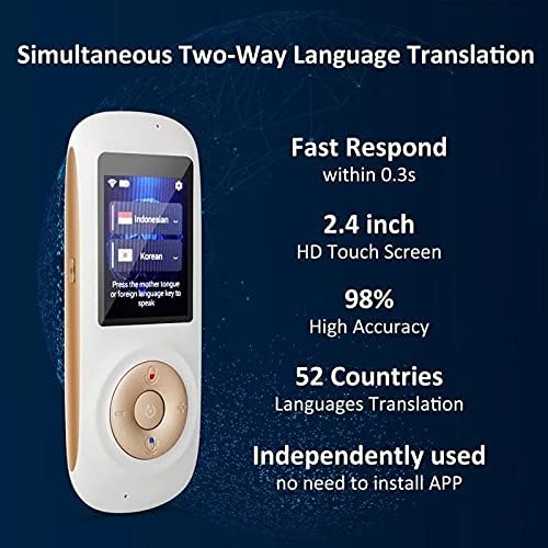 שפה מתורגמן מכשיר 70 שפות חכם כיס מתורגמן מכשיר נייד מיידי אלחוטי