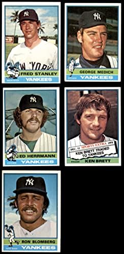 1976 Topps ניו יורק ינקי ליד צוות סט ניו יורק ינקי VG/Ex+ Yankees