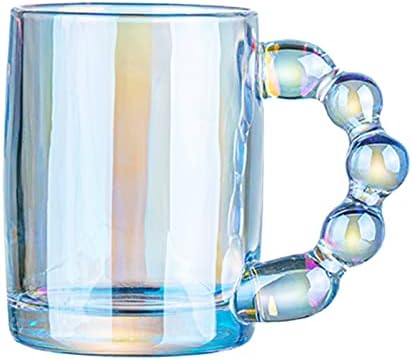 Baoblaze 350 מל כוס שתייה כוס שתייה עם ידית ספל קפה מיץ חלב כוס כוס מים זכוכית צלולה עם ידית למטבח בר