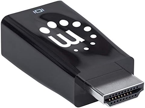 מוצרי מנהטן HDMI לממיר מיקרו VGA, HDMI זכר לנקבה VGA עם אודיו, יציאת כוח מיקרו -B אופציונלית של USB,
