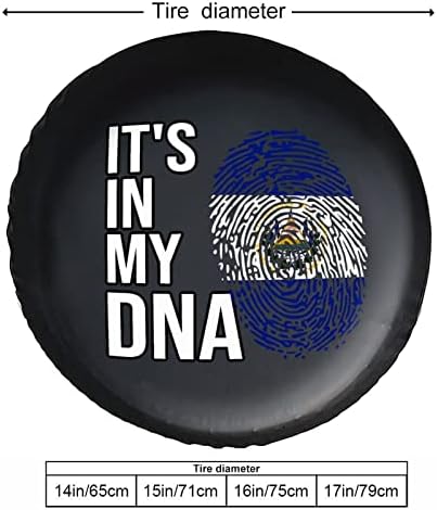 זה ב- DNA שלי אל סלבדור דגל פו עור גלגל עור מגן לכיסוי צמיג חילוף מודפס בכושר אוניברסלי 14 15 16 17
