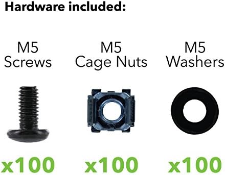 NavePoint M5 כלוב אגוזים וברגים לארונות מדפי שרת - הרכבה של 100 PK