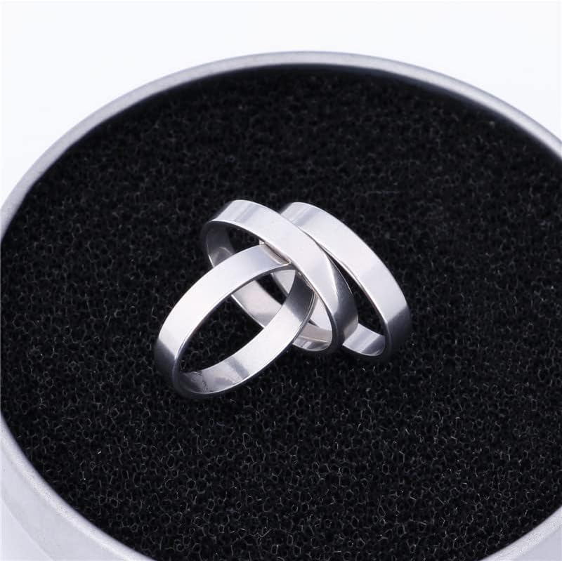 טבעות קולסו 316 ליטר 4 ממ טבעת רצועה זעירה לגברים ואישה אופנה טבעת זנב כסף-02100
