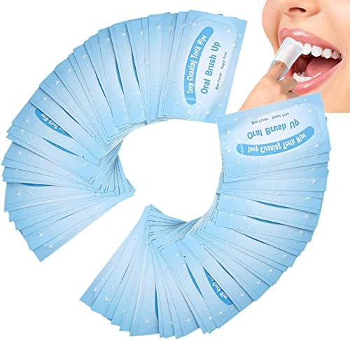 Buzg 200 PCS שיניים מגבונים מברשת שיניים גזה מברשת שיניים מנטה טעם חד פעמי ניקוי אצבעות למבוגרים