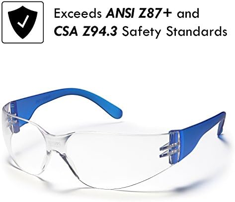 אמון באופטיקה 12 משקפי בטיחות אריזים ANSI Z87+ משקפי משקפי מגן מוסמכים לגברים ונשים עם הגנת עיניים UV