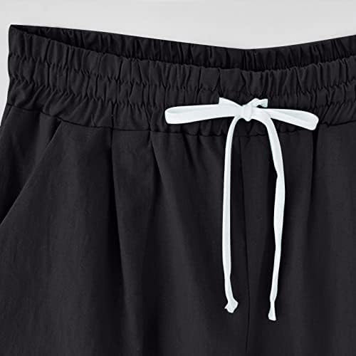 מכנסי SDBRLD Bermuda לנשים, מכנסיים קצרים ברמודה נשים טרנדיות באורך ברמודה ברמודה מכנסיים קצרים עם משיכת מותניים
