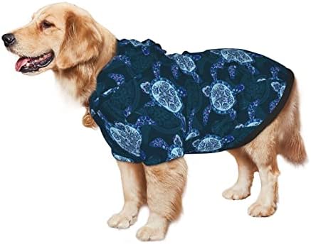 קפוצ'ון גדול כלב צבעי מים-ים-ים-תור-חיות מחמד סוודר עם כובע עם מעיל תלבושת חתול רך xx-large