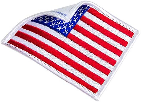 Wayda 10 פאק טלאי דגל אמריקאי, ברזל על או תפור על סמל אחיד, טלאי וו מורל דגל אמריקאי