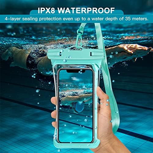 עמיד למים טלפון פאוץ 8 עמיד למים טלפון מקרה תיק עם שרוך עבור חיצוני מים ספורט קיאקים שיט שחייה כחול