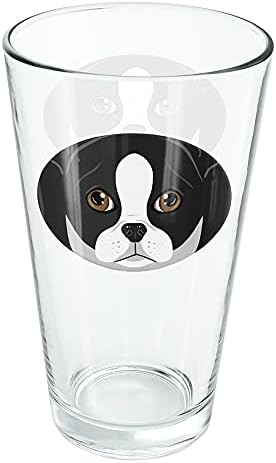 בוסטון טרייר להסתכל לתוך העיניים שלי פנים כלב מחמד 16 כוס ליטר עוז, זכוכית מחוסמת, עיצוב מודפס & מגבר; מתנת אוהד