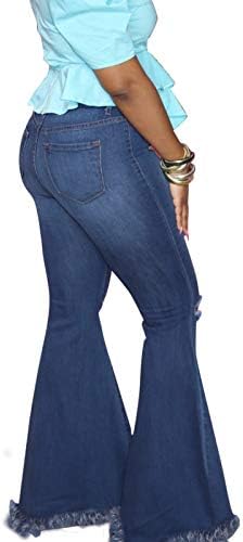 ג'ינס של לריאו לנשים מותניים גבוהים קצרים דלים קדמיים קדמיים אחוריים ארוכים גזים בגודל מכנסי מכנסי ג'ינס