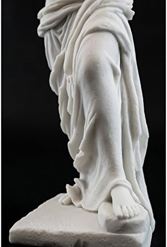 אוסף העליון של Venus de Milo Pellica פסל מהלובר. שיש שיש צוות קרה בגודל 11 אינץ '. העתק יצירת מופת בכיתה מוזיאלית.