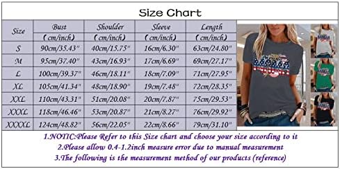 נשים חולצה קטן נשים מקרית עצמאות יום דגל הדפסת חולצה קצר שרוול חולצה רופף חולצה נשים חולצה