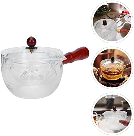 חנבאס זכוכית תה קומקומים קומקום זכוכית עם ידית עץ קומקום יפני יפני קומקום תית
