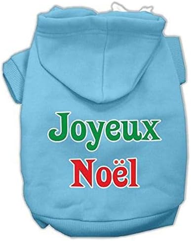 מוצרי חיות מחמד של מיראז 'Joyeux noel מסך הדפס קפוצ'ונים לחיות מחמד, ורוד גדול, בהיר