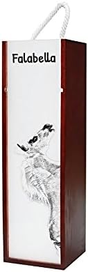 Art Dog Ltd. Falabella, קופסת יין מעץ עם תמונה של סוס