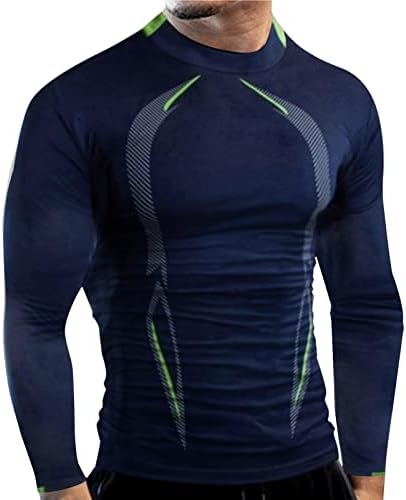 Wocachi 2022 חולצות טריקו לדחיסה לגברים, שרוול ארוך מהיר מהיר יבש גמישות גבוהה שרירים ספורט